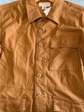 Current/Elliott Caramel Workwear Button-Front Jacket